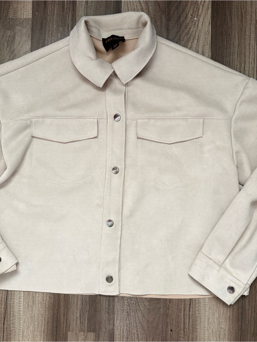 Light Cream Button-Front Jean Jacket - Unbranded